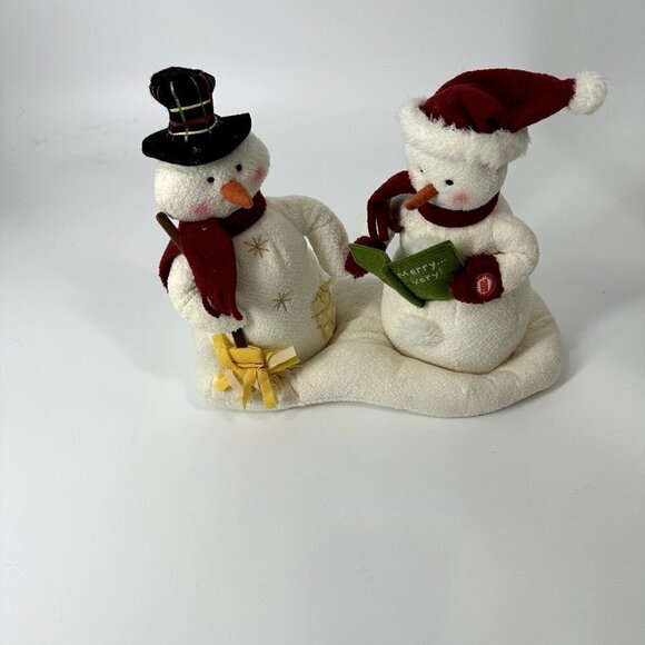 Hallmark Mr and Mrs Snowman Jingle Pals Plush Singing Holiday Display Figures 20 - Picture 1 of 13